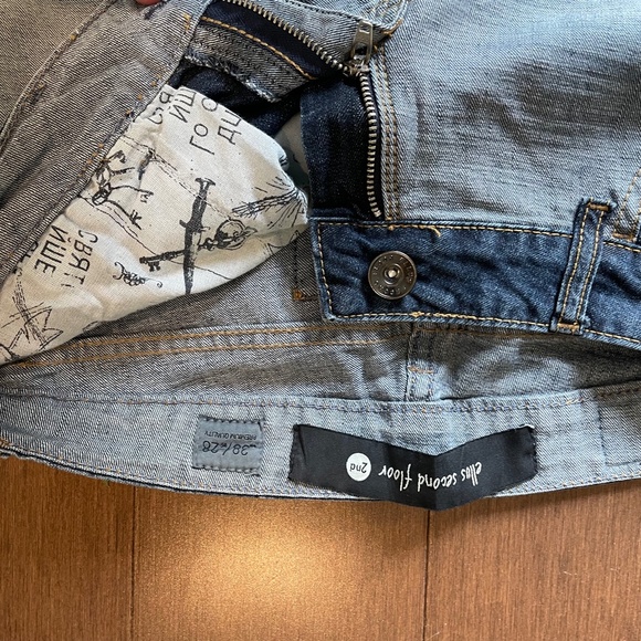 Ellus two tone straight leg mid rise jeans - Picture 8 of 8